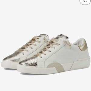 Dolce Vita Zina Sneaker 9.5/ Gold & White Leather/ Never Worn